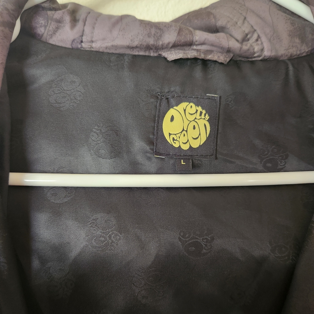 Pretty Green Army Camoflage Black and Gray Puffer Jacket Hoodie - Picture 9 of 11